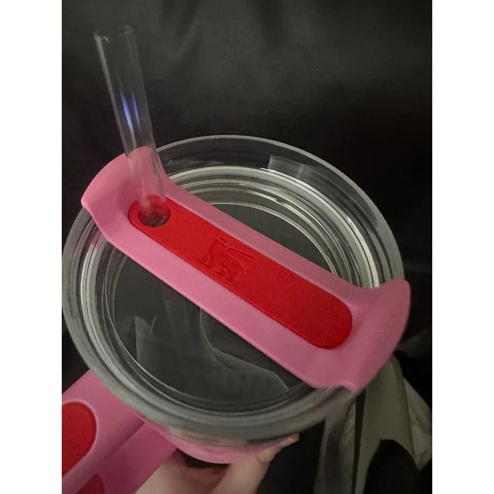 Stanley Quencher H2O Tumbler 40 oz‎ Pink Hearts Flowstate Travel Mug - Picture 8 of 8